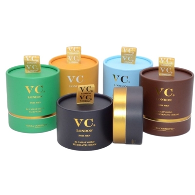 CMKY cosmetische papieren buis met lint voor crèmeparfumverpakking