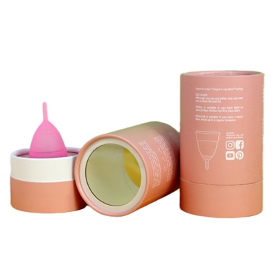 Menstruatiecup Papieren buisverpakking met venster Recyclebare buis voor persoonlijke verzorging