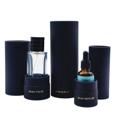 30ml 50ml 100ml Zwart Kraft Kartonnen Papieren Buis Parfum Fles Met EVA Insert