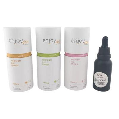 Papieren buisverpakking voor 30 ml etherische oliefles Papiercontainer voor cosmetica