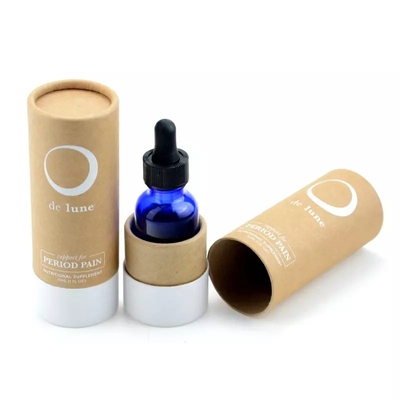 30ml etherische olie kraftpapier buis verpakking aangepaste logo cosmetische verpakking