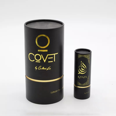 Douane Gouden Stempelend Logo Cosmetic Paper Tube Packaging voor Parfumkaars