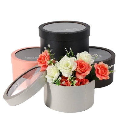 Flower Tube Box Verpakking Ronde Top Window Cilinder Elegante geschenkdoos
