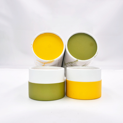 Op maat gemaakte parfumcilinderbuisbox Aromatherapie met papieren inlegvel
