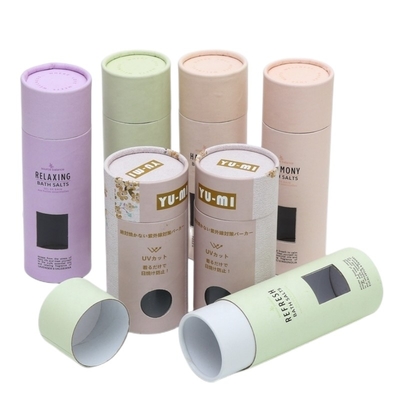 OEM Cosmetische Papieren Buis met Venster voor Badzout Verpakking Persoonlijke Verzorging Papieren Cilinder