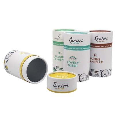 Tea Tube Verpakking Aluminiumfolie Ronde Containers voor Voedingsmiddelen Snoep Chocolade Verpakking