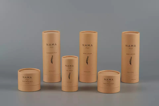 120 ml bodylotion buis verpakking, gerecycled papier ronde container voor huidverzorging