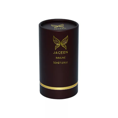 Stijve kartonnen gouden stempelen parfum papieren buis doos aangepaste papieren verpakking voor parfum