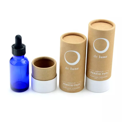 30ml etherische olie kraftpapier buis verpakking aangepaste logo cosmetische verpakking