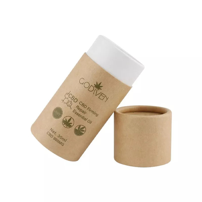 Aangepaste CBD etherische olie ambachtelijke papieren buisverpakking Cosmetische ronde papieren buisverpakking