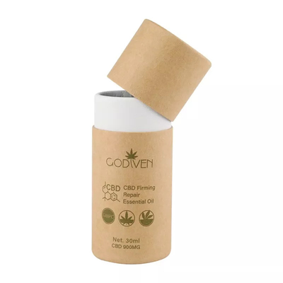 Aangepaste CBD etherische olie ambachtelijke papieren buisverpakking Cosmetische ronde papieren buisverpakking