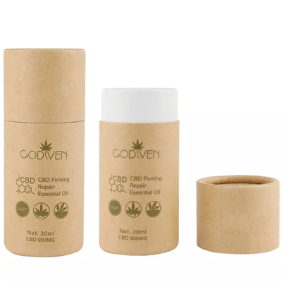 Aangepaste CBD etherische olie ambachtelijke papieren buisverpakking Cosmetische ronde papieren buisverpakking