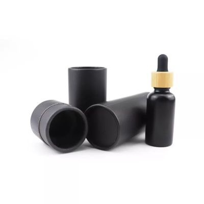 Zwarte kartonnen buisdozen voor etherische oliedruppelflessen Cosmetische verpakkingsbuizen
