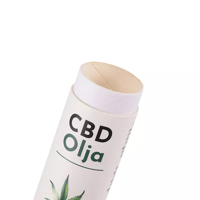 10ml CBD etherische olie ronde papieren buisverpakking Cosmetische cilinderbuizenverpakking