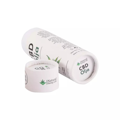 10ml CBD etherische olie ronde papieren buisverpakking Cosmetische cilinderbuizenverpakking