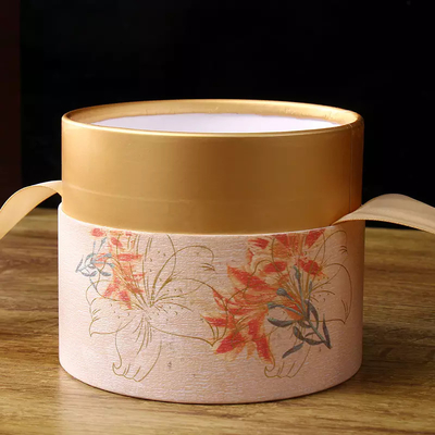 Aangepaste elegante buisdoos met lint Geschenkverpakking Bruiloft snoepverpakkingsbuis