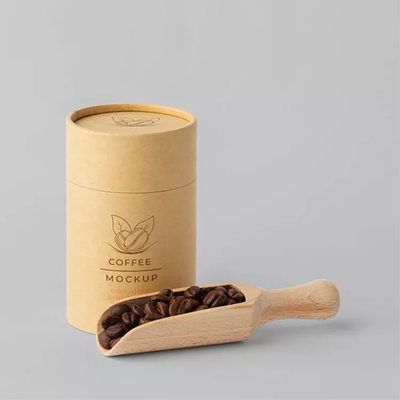Douane Logo Cylinder Food Packaging, Kraftpapier-Document Buis Verpakking voor Koffieboon