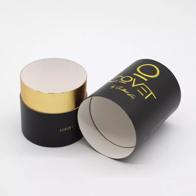 Douane Gouden Stempelend Logo Cosmetic Paper Tube Packaging voor Parfumkaars