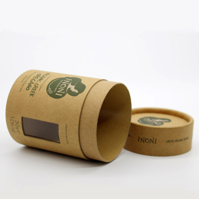 Cosmetische verpakking van kraftpapier voor CBD etherische olie biologische kruiden ronde buis