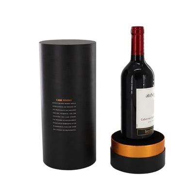 Beschikbare de Luxe Stijve ODM van Matt Black Cardboard Wine Tube Multiusage
