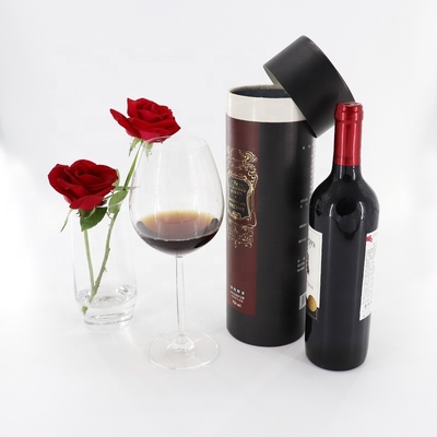 Beschikbare de Luxe Stijve ODM van Matt Black Cardboard Wine Tube Multiusage