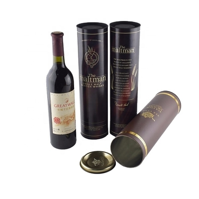 Beschikbare de Luxe Stijve ODM van Matt Black Cardboard Wine Tube Multiusage