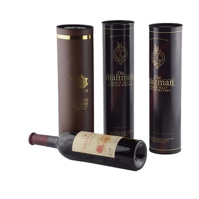 Beschikbare de Luxe Stijve ODM van Matt Black Cardboard Wine Tube Multiusage