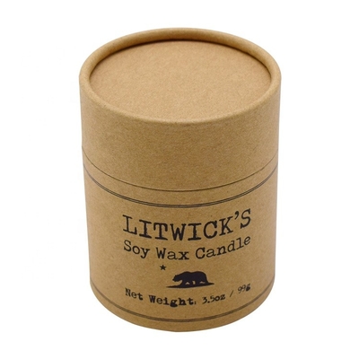 3.5oz kaarsdocument Cilinder Verpakkingsdouane Logo Kraft Paper Tube Boxes