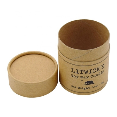 3.5oz kaarsdocument Cilinder Verpakkingsdouane Logo Kraft Paper Tube Boxes