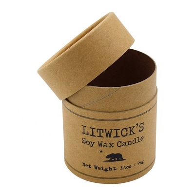 3.5oz kaarsdocument Cilinder Verpakkingsdouane Logo Kraft Paper Tube Boxes