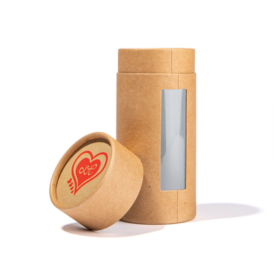 Chocolade Food Grade Kraft Paper Tube met PVC Window Food Tea Paper Box Packaging
